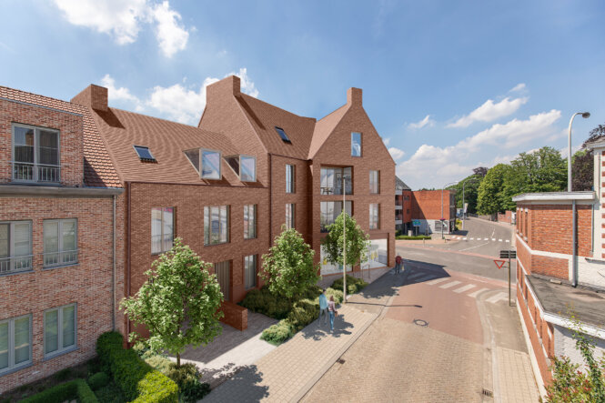 3D van een stedelijke woonwijk, 3D als buitenrendering door Be Present vastgoedmarketing.