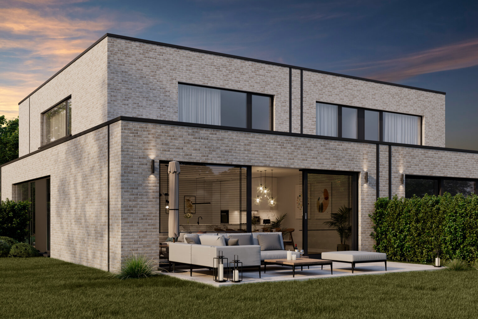 3D terrace visualisation for a residential project in Schilde
