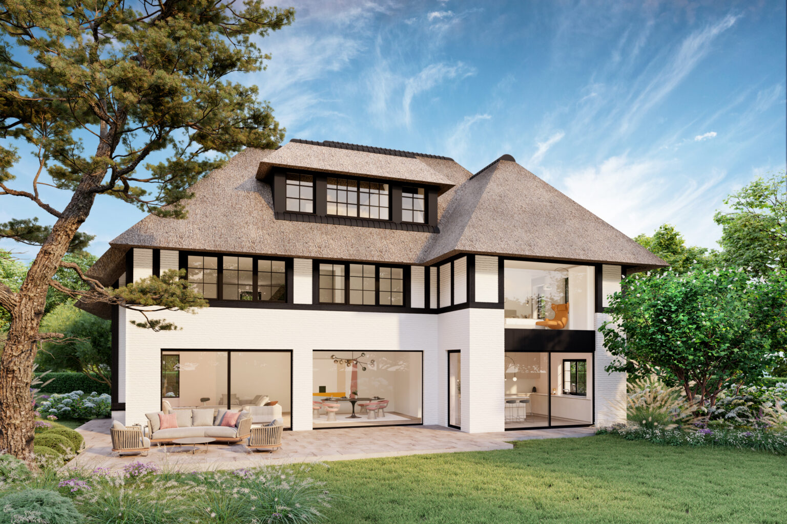 Photorealistic exterior visualisation of residential property on Helmweg in Knokke