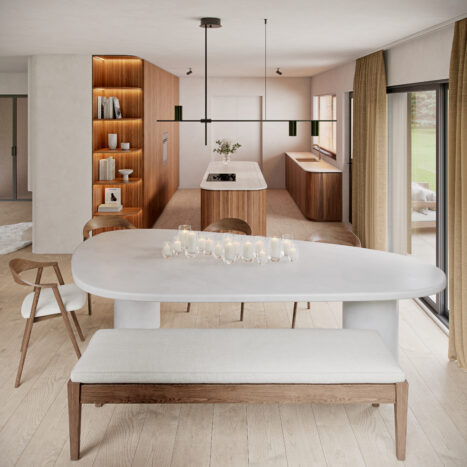 3D kitchen interior visualization for a residential project in Schilde