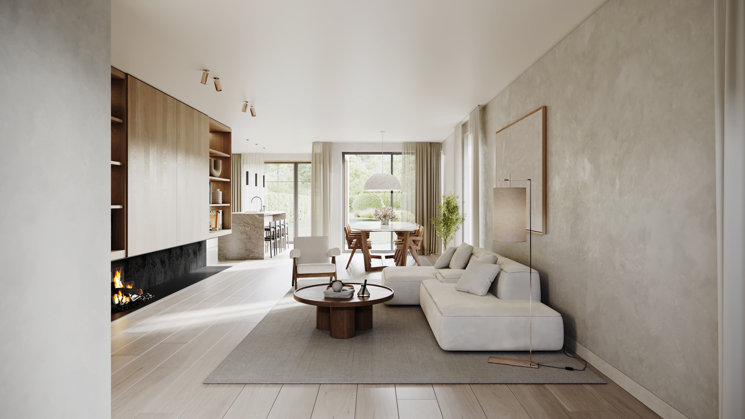Interior visualisation of a villa in Heusden-Zolder.