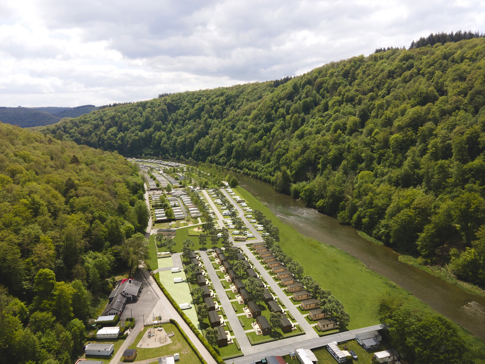 Rochehaut · A park in the Semois valley.